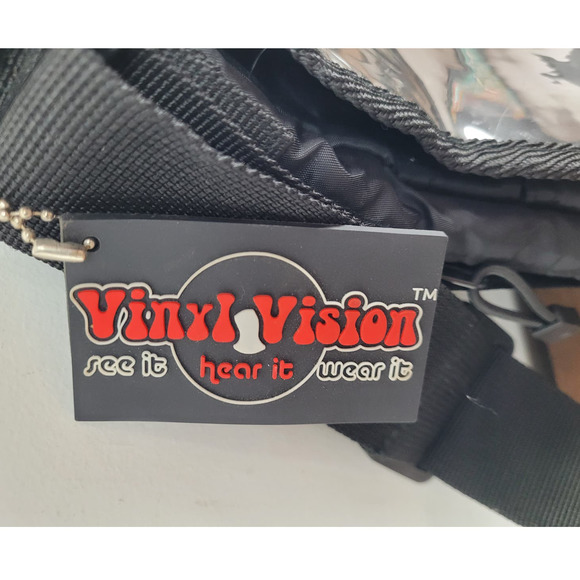 Vintage Y2K Club Kid Rave VINYL VISIONS Record Collector Messenger Bag Purse - Picture 3 of 11